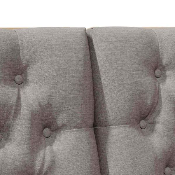 Тапицирана табла Таупе 200 cm Солидно борово дърво