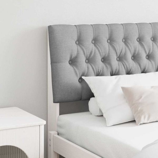 Тапицирана табла Светлосиво 200 cm Солидно борово дърво