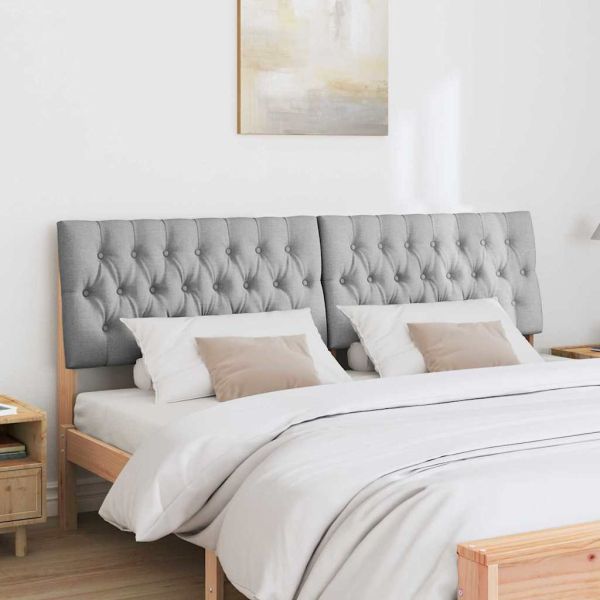 Тапицирана табла Светлосиво 180 cm Солидно борово дърво