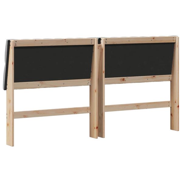 Тапицирана табла Светлосиво 180 cm Солидно борово дърво