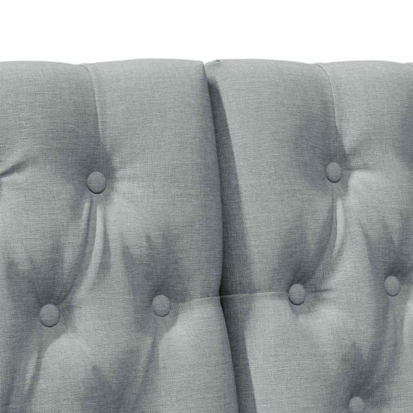 Тапицирана табла Светлосиво 180 cm Солидно борово дърво