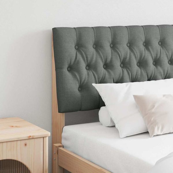 Тапицирана табла Тъмен сив 180 cm Солидно борово дърво