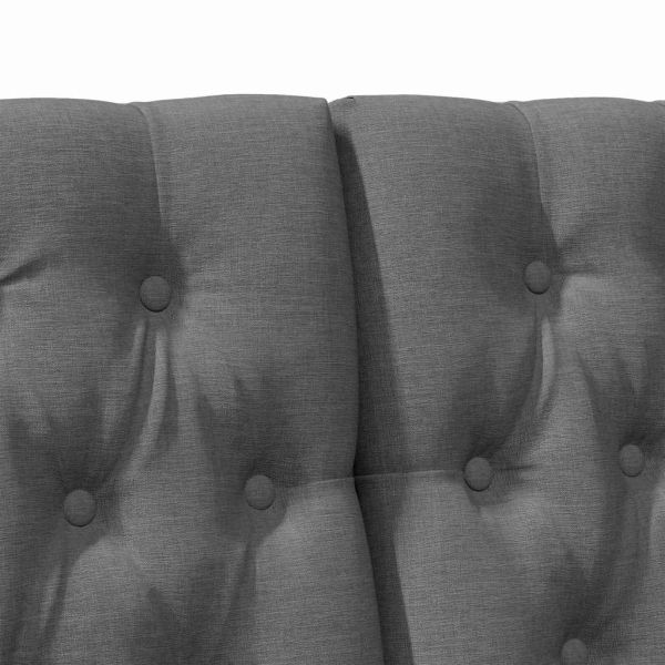 Тапицирана табла Тъмен сив 180 cm Солидно борово дърво