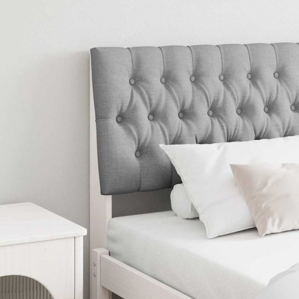 Тапицирана табла Светлосиво 180 cm Солидно борово дърво