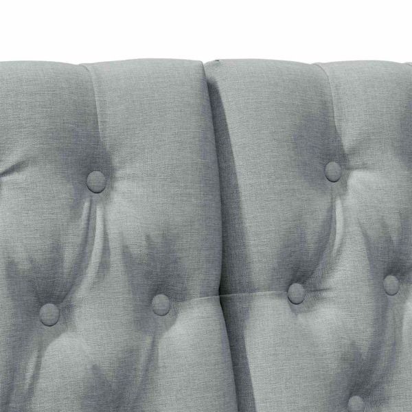 Тапицирана табла Светлосиво 180 cm Солидно борово дърво