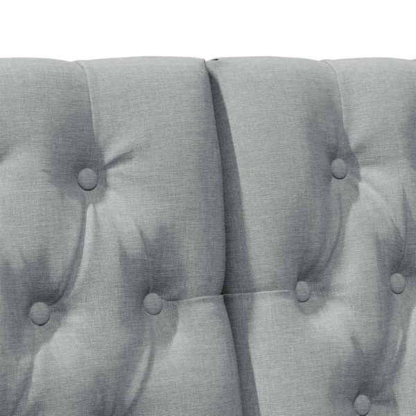 Тапицирана табла Светлосиво 160 cm Солидно борово дърво