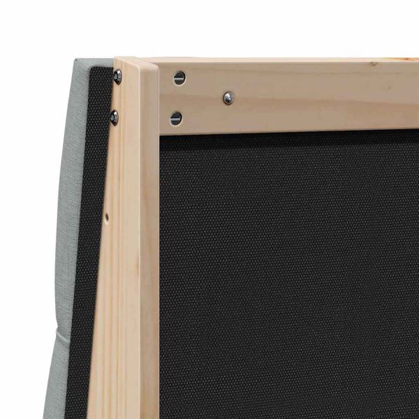 Тапицирана табла Светлосиво 150 cm Солидно борово дърво