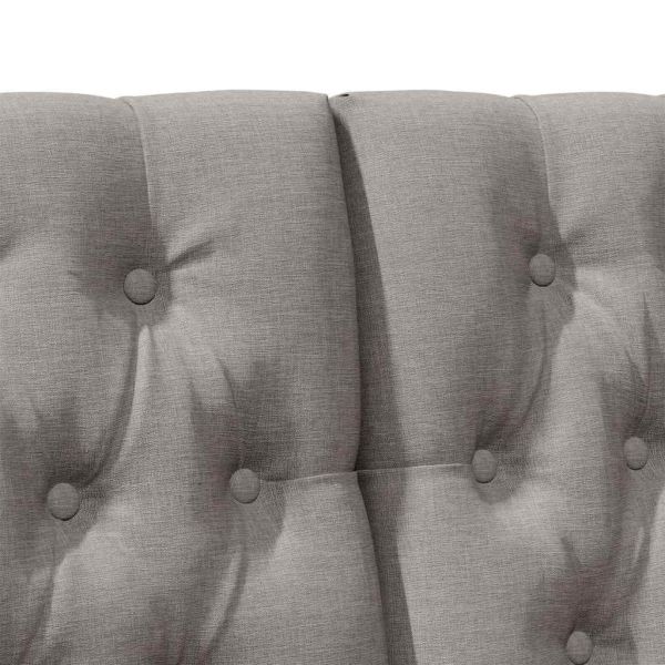 Тапицирана табла Таупе 140 cm Солидно борово дърво