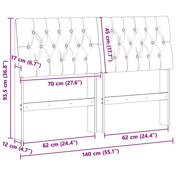 Тапицирана табла Светлосиво 140 cm Солидно борово дърво