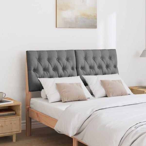 Тапицирана табла Тъмен сив 120 cm Солидно борово дърво