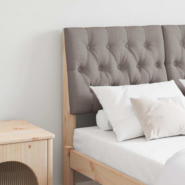 Тапицирана табла Таупе 120 cm Солидно борово дърво