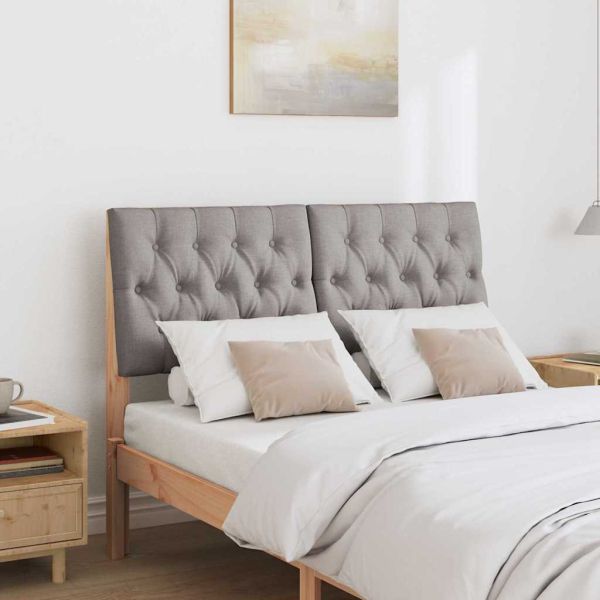 Тапицирана табла Таупе 120 cm Солидно борово дърво