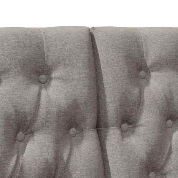 Тапицирана табла Таупе 120 cm Солидно борово дърво