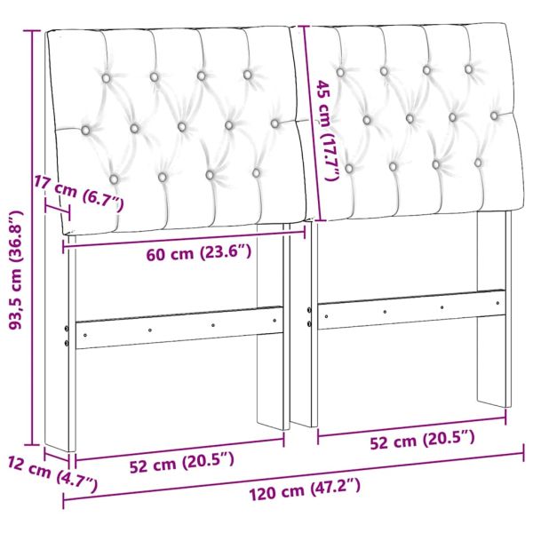 Тапицирана табла Таупе 120 cm Солидно борово дърво