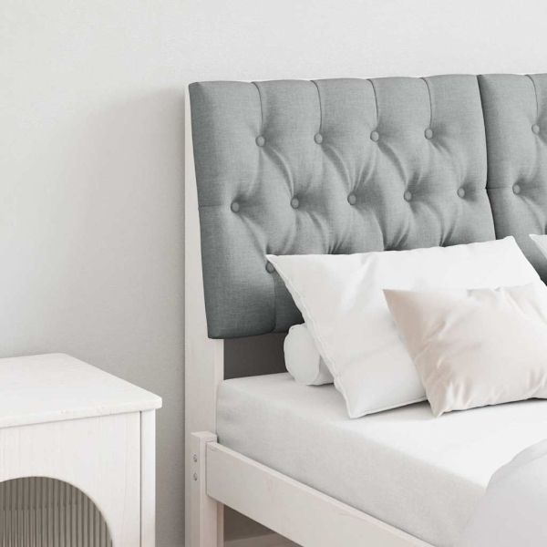 Тапицирана табла Светлосиво 120 cm Солидно борово дърво