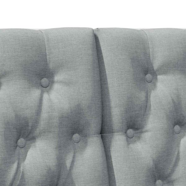 Тапицирана табла Светлосиво 120 cm Солидно борово дърво