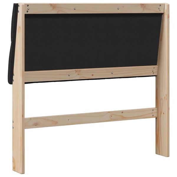 Тапицирана табла Черно 100 cm Солидно борово дърво