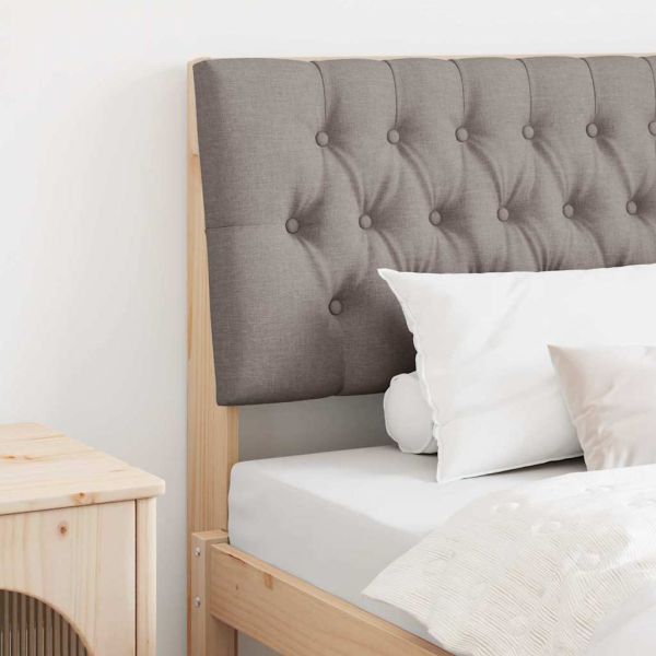 Тапицирана табла Таупе 100 cm Солидно борово дърво