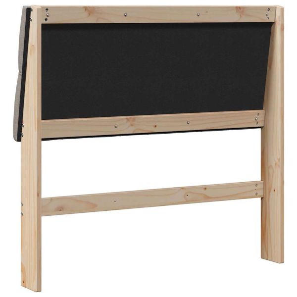 Тапицирана табла Таупе 100 cm Солидно борово дърво