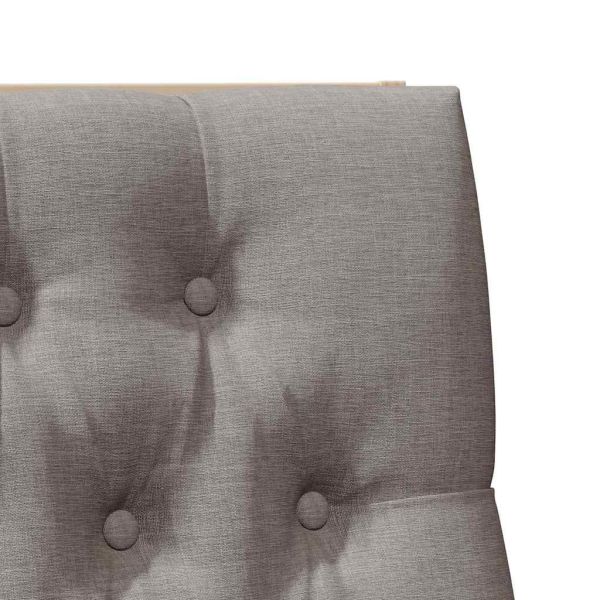 Тапицирана табла Таупе 100 cm Солидно борово дърво