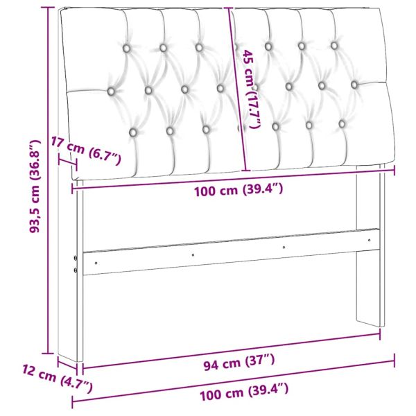 Тапицирана табла Таупе 100 cm Солидно борово дърво