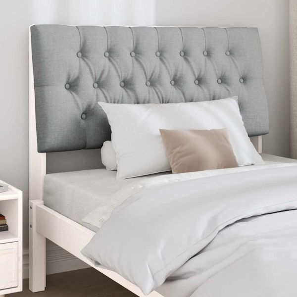 Тапицирана табла Светлосиво 100 cm Солидно борово дърво