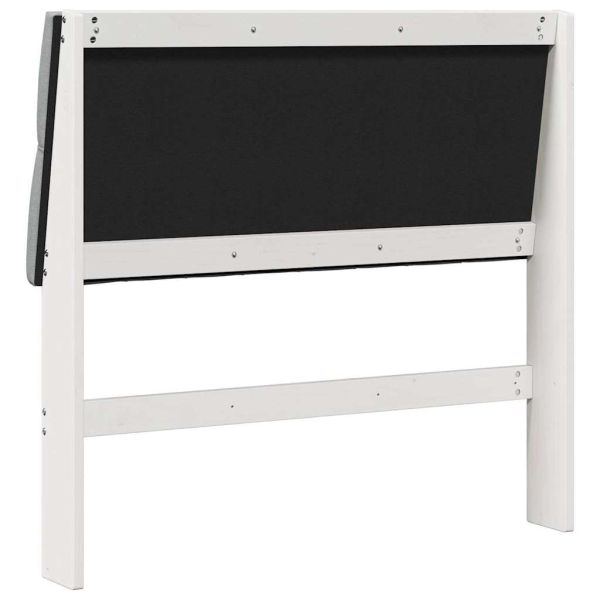 Тапицирана табла Светлосиво 100 cm Солидно борово дърво