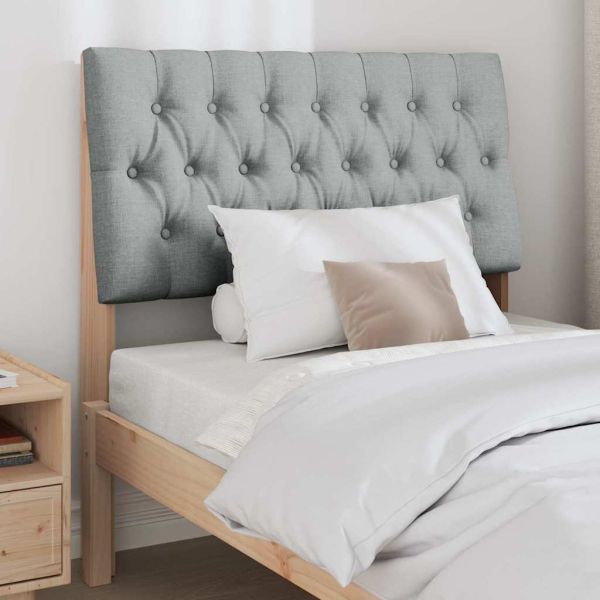 Тапицирана табла Светлосиво 90 cm Солидно борово дърво