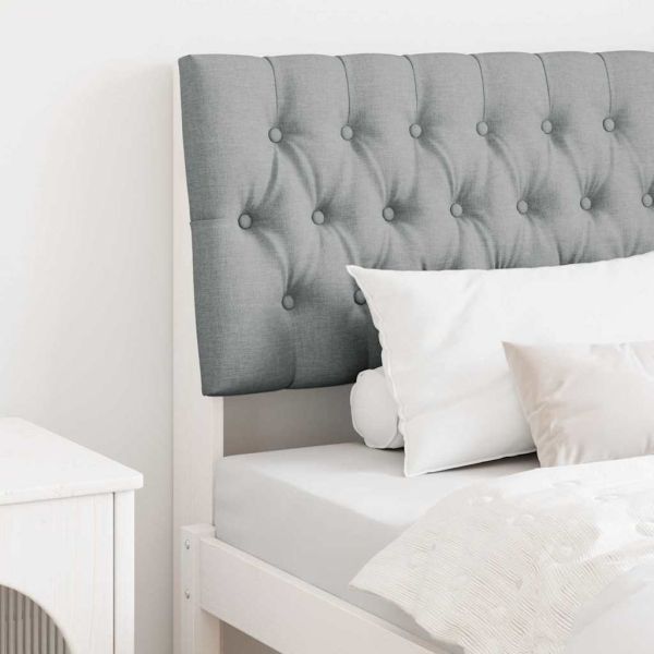 Тапицирана табла Светлосиво 90 cm Солидно борово дърво