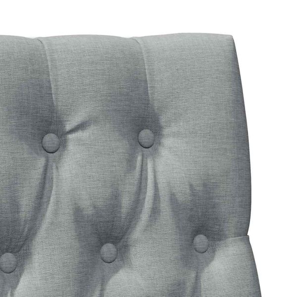 Тапицирана табла Светлосиво 90 cm Солидно борово дърво