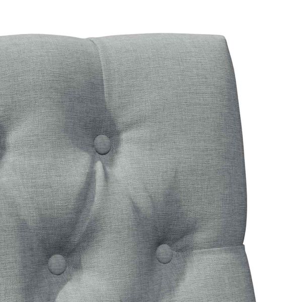 Тапицирана табла Светлосиво 80 cm Солидно борово дърво