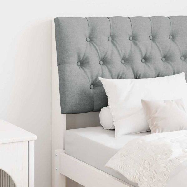 Тапицирана табла Светлосиво 75 cm Солидно борово дърво