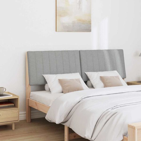 Тапицирана табла Светлосиво 160 cm Солидно борово дърво