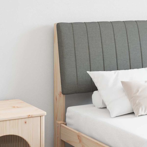 Тапицирана табла Тъмен сив 160 cm Солидно борово дърво