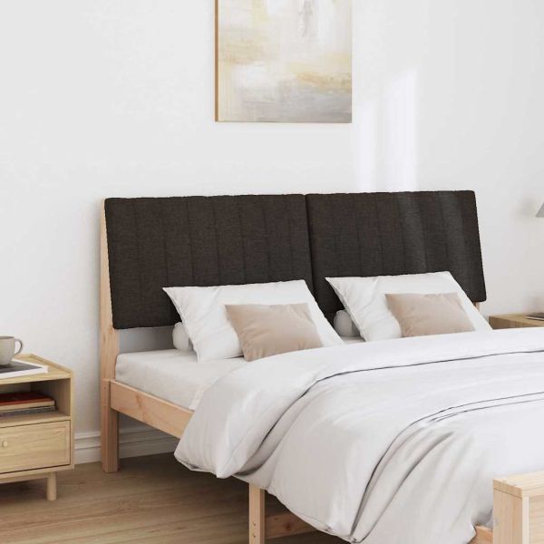 Тапицирана табла Черно 160 cm Солидно борово дърво