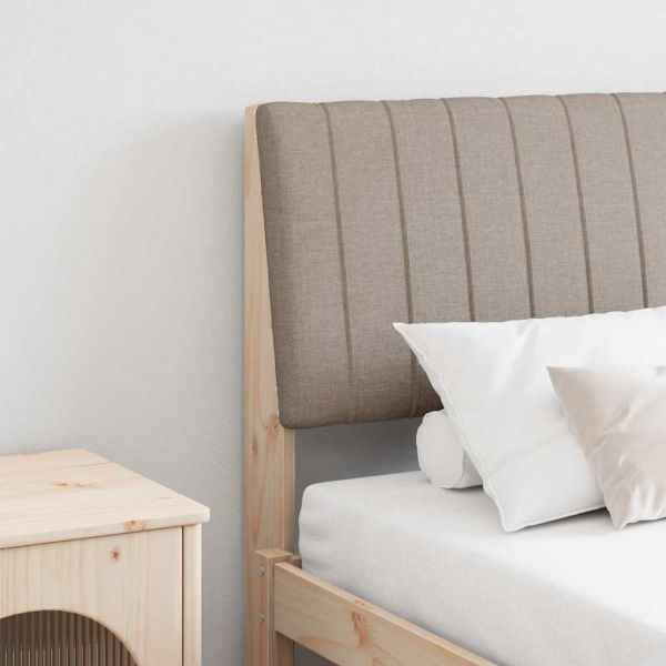 Тапицирана табла Таупе 160 cm Солидно борово дърво