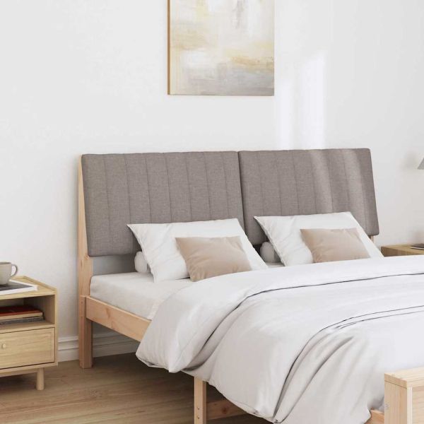 Тапицирана табла Таупе 150 cm Солидно борово дърво