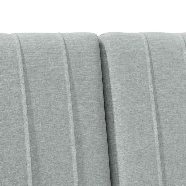 Тапицирана табла Светлосиво 150 cm Солидно борово дърво