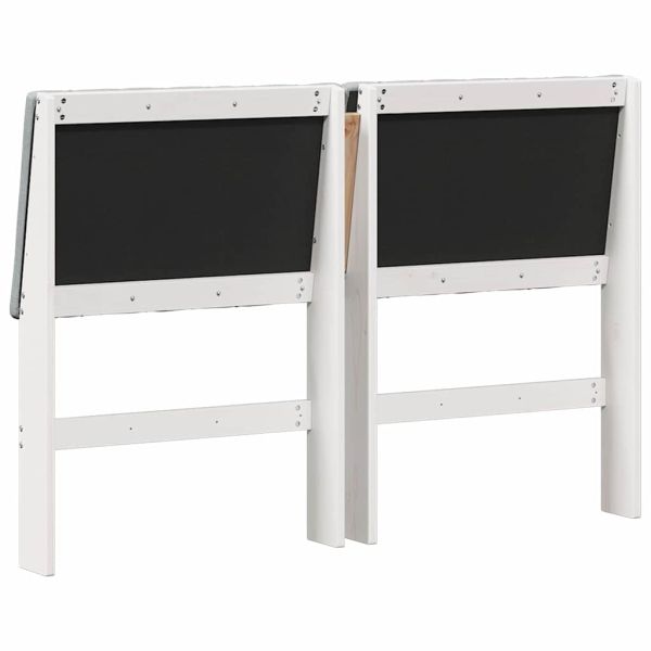 Тапицирана табла Светлосиво 135 cm Солидно борово дърво