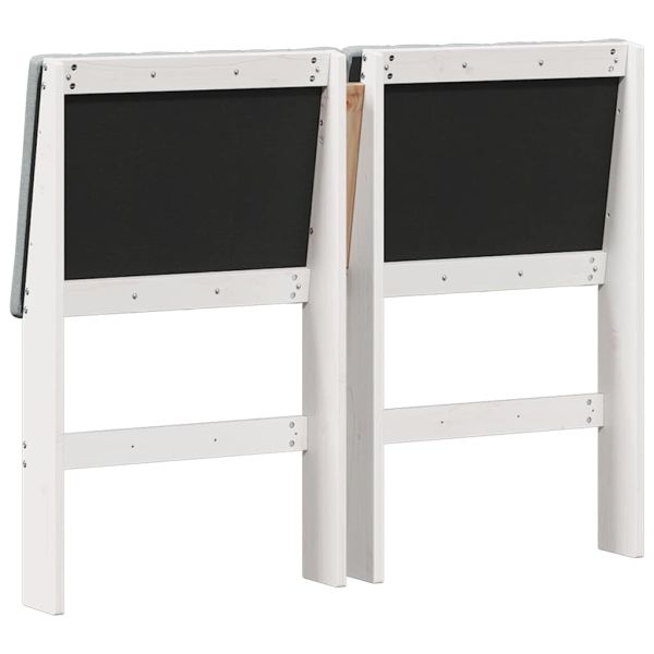 Тапицирана табла Светлосиво 120 cm Солидно борово дърво