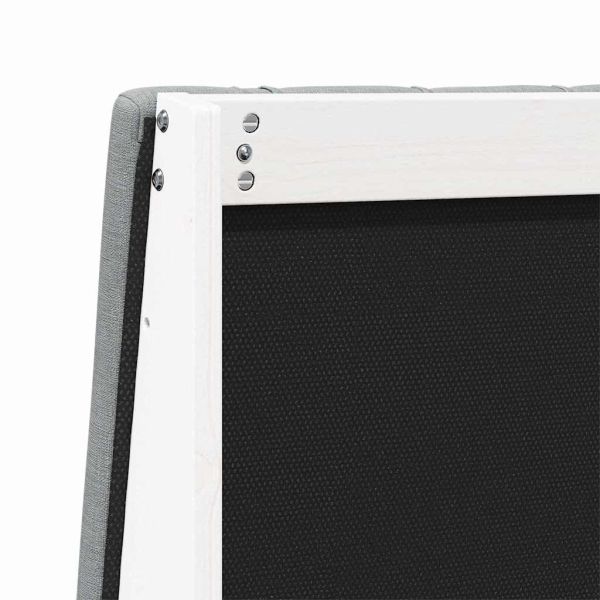 Тапицирана табла Светлосиво 120 cm Солидно борово дърво