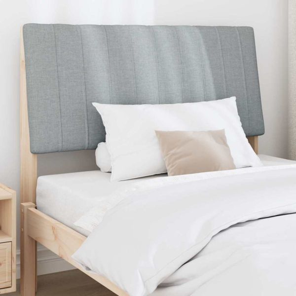 Тапицирана табла Светлосиво 100 cm Солидно борово дърво