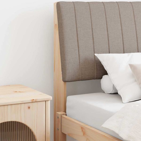 Тапицирана табла Таупе 100 cm Солидно борово дърво