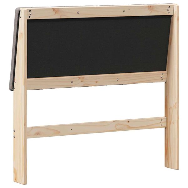 Тапицирана табла Таупе 100 cm Солидно борово дърво