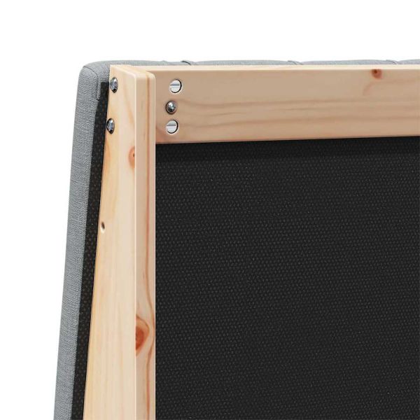 Тапицирана табла Светлосиво 90 cm Солидно борово дърво