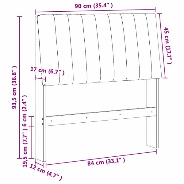 Тапицирана табла Светлосиво 90 cm Солидно борово дърво