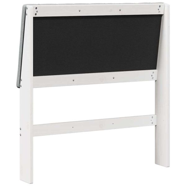 Тапицирана табла Светлосиво 90 cm Солидно борово дърво