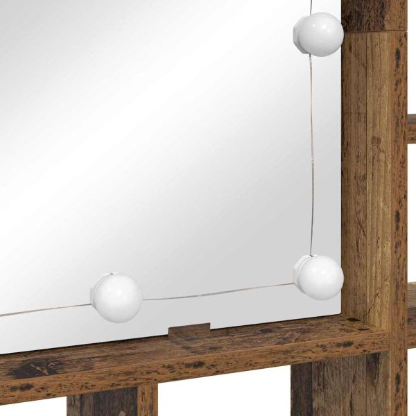 Шкаф с огледало Старо дърво 91 x 15 x 76,5 см Инженерно дърво