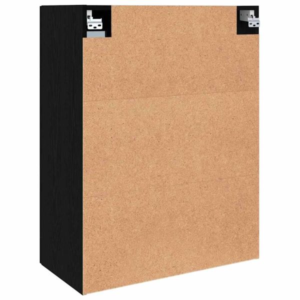 Окачен стенен шкаф Черно 69.5 x 34 x 90 см Инженерно дърво