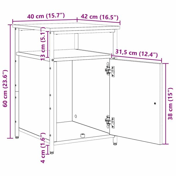 Нощен шкаф дъб артизан Инженерно дърво